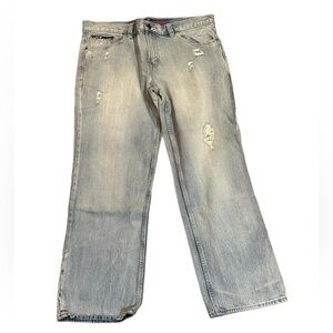 Vintage French Connection‎ UK style distressed Straight Leg Jeans 36 x 30 RARE